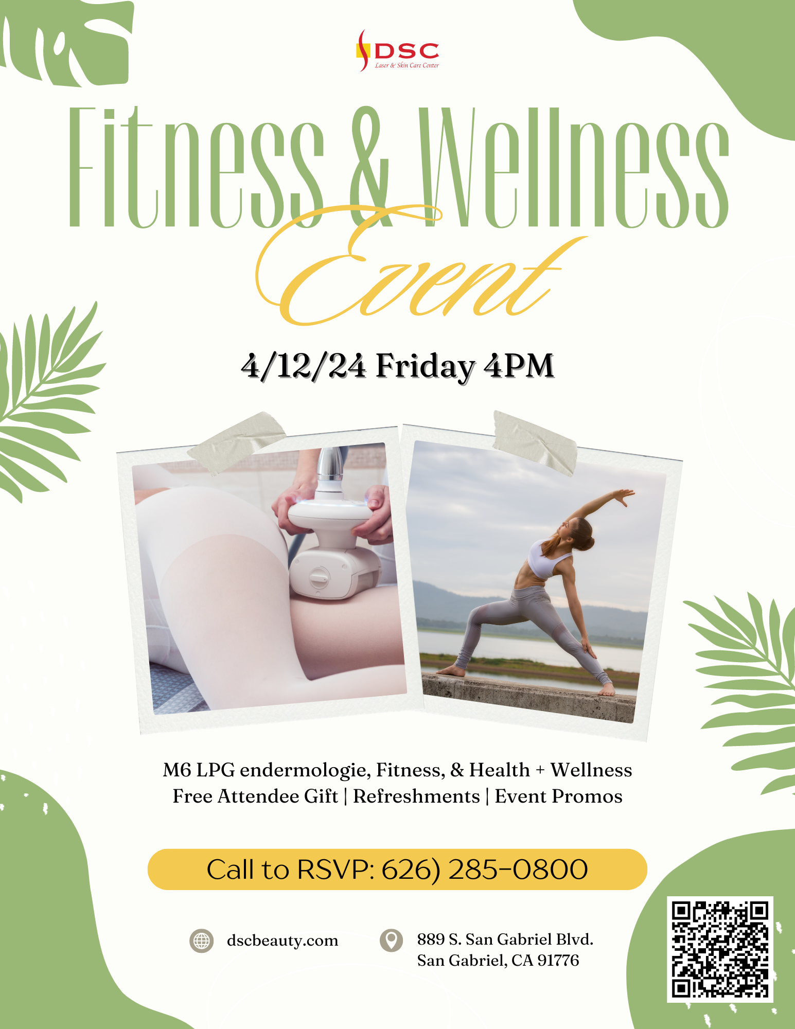 DSC 4/12/2024 Fitness & Wellness Event Flyer
