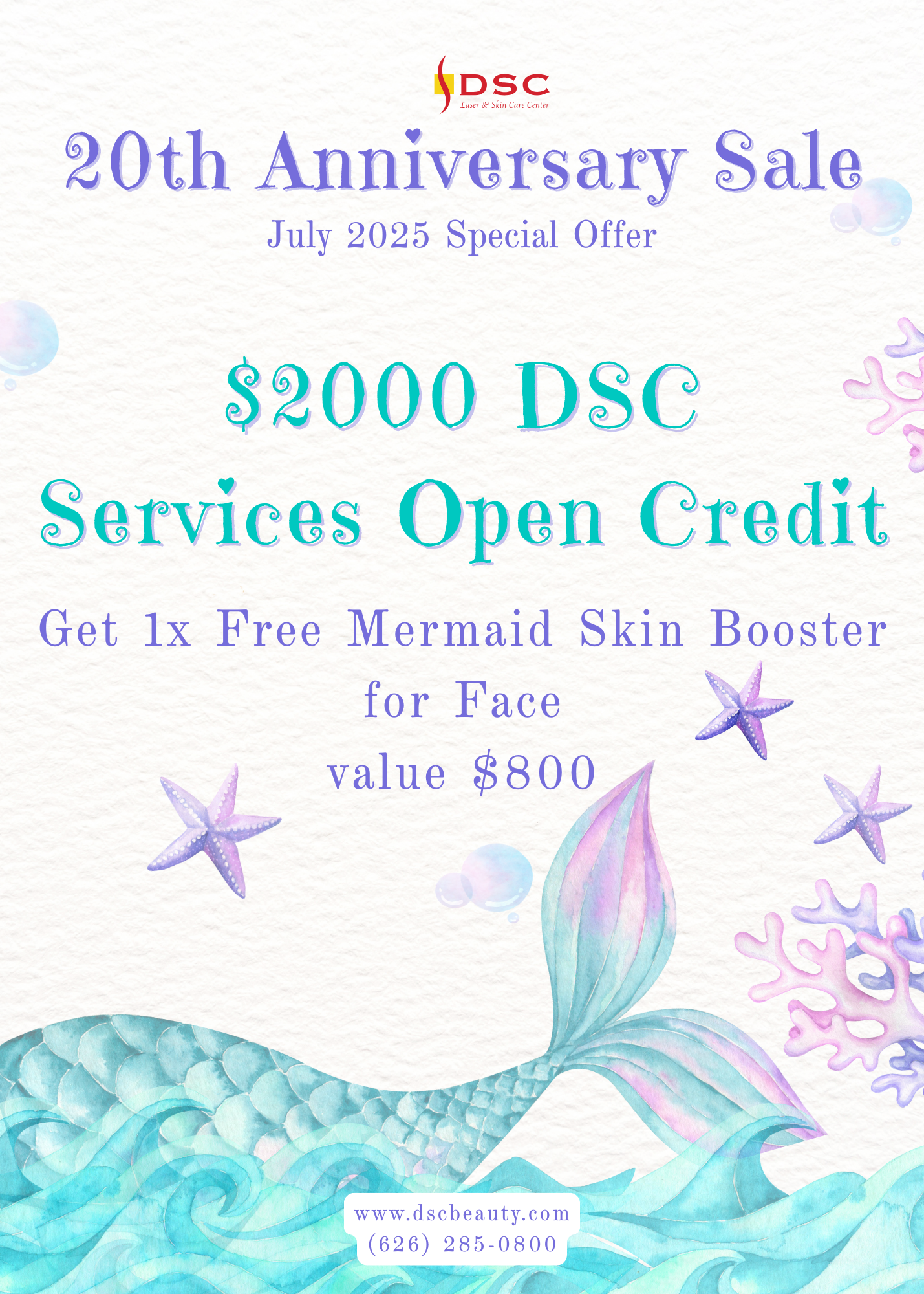 2025 $2000 Spend Mermaid Facial Booster Promo