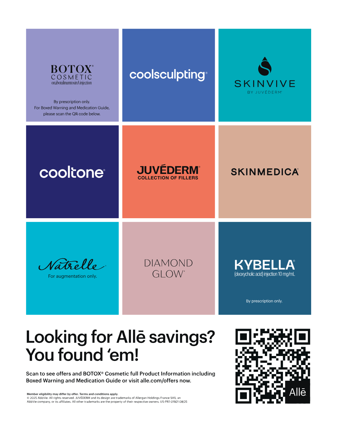Alle all brands promotion graphic with QR code for current Alle offers