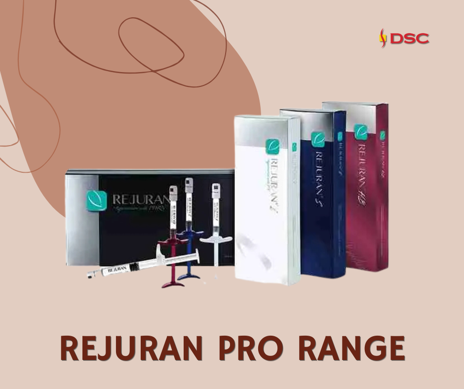 rejuran range blog graphic featuring entire rejuran pro clinical range