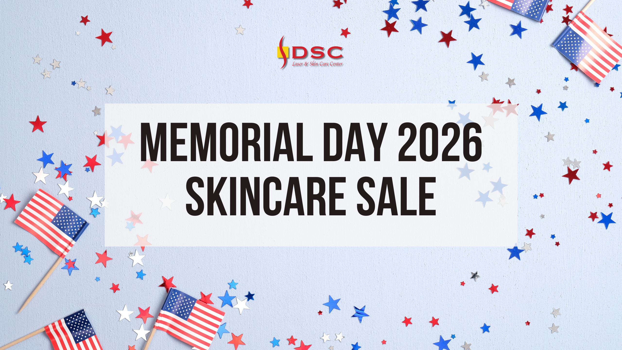 memorial day 2026 skincare sale promo blog banner